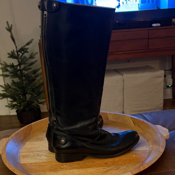 Frye Black Leather Knee-High Boots - Picture 3 of 5